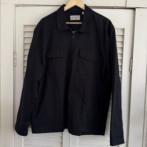 An Original Penguin Black Lined Trucker Jacket Sz XXL
